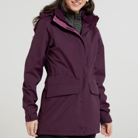 Mountain Warehouse Glacial Extreme Long Waterproof Jacket Size 8 Beige - Picture 6 of 7